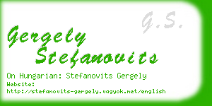 gergely stefanovits business card